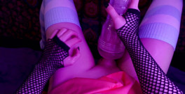POV - Jerking and fucking a Fleshlight until I cum twice