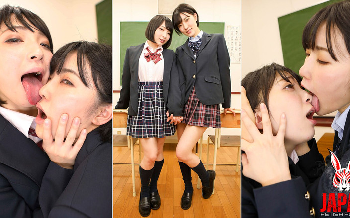 Japan Fetish Fusion: Jk cosplay Aoi Tojo lutscht Ichigo Suzuyas Nase, bis sie...