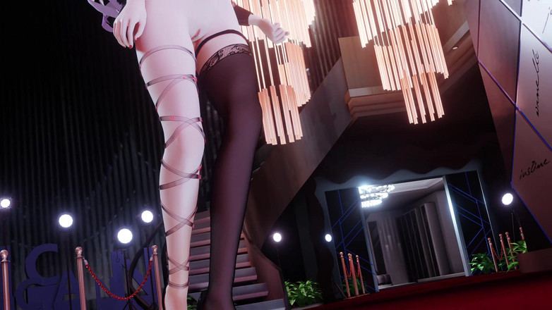 MikuMotion: [mmd]hot Pink 单腿绷带黑丝