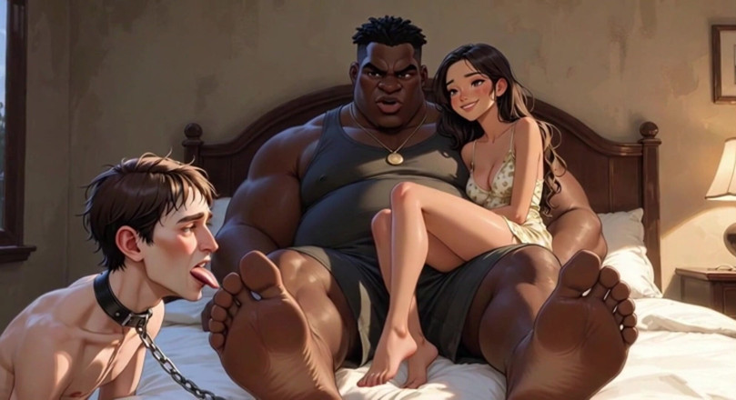 YOUR BEST FANTASY: Foot Slave Husband Cleans Wife's Feet with His Tongue - Femdom