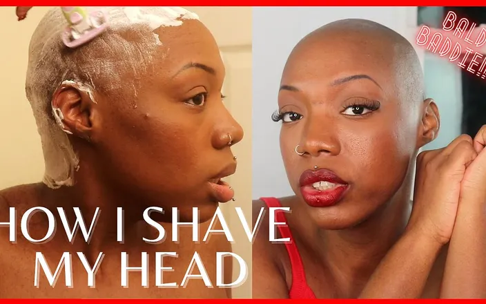 Chy latte xxx: Shaving My Head Bald Black Woman Barber Fetish Chy Latte