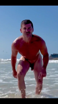 Naked Workout in Zipolite Mexico. Jumping Jacks with a Sprawl