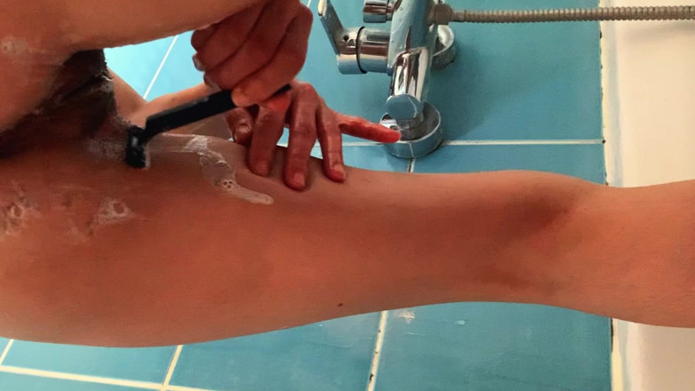Hot wife biba: Peeping on Neighbor Wife Showering and Shaving Her Holes