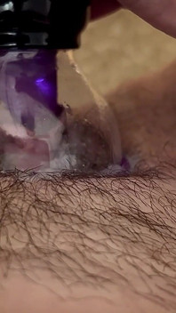 Vacuum Morning Masturbation, Wet Pussy with Cream Flowing Out, How Nice It Is