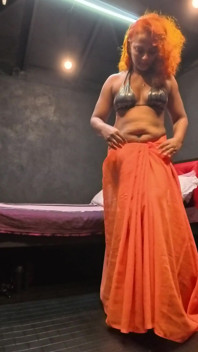 Saree Try on Haul with Nude Big Booty Queen Nilmini Sheron