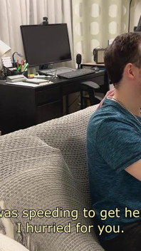 Straight Married Broker Texted Mike During Work - a Dominant Couch Hookup Followed