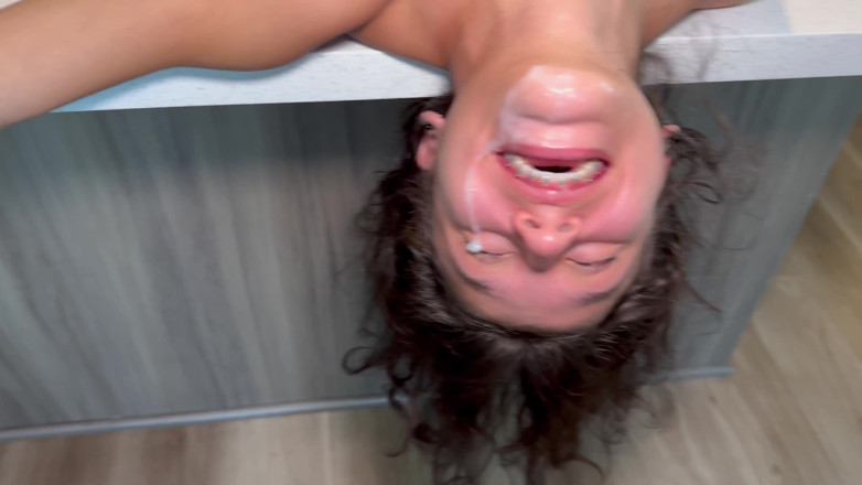 Face fucking king: 18 Year Old First Time Amateur with Braces Rough Face...