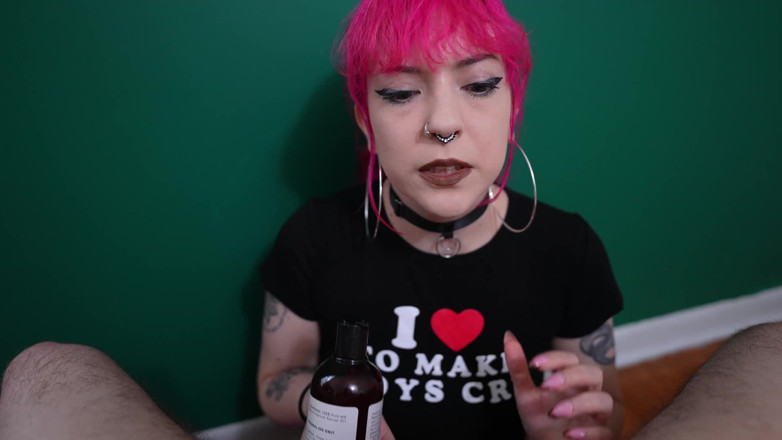 lilredvelvettt: Handjob femdom CBT ringan