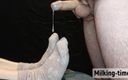 Milking-time: Oh non, pas sur mon lit ! 2x éjaculations sur les pieds, mini-compilation (temps...