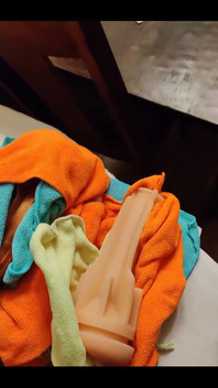 Washed and Now Drying All the Sex Toys I Used in the Video I Just Uploaded