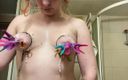 Elena studio: Tits BDSM Orgasm - Wax Play, Clothespins, Bondage, Wet Pussy Closeup -...