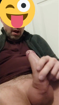 Me shooting a powerful high cumshot and then covering my t-shirt with cum