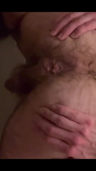 Just Pushing Out a Load From My Hairy Ass