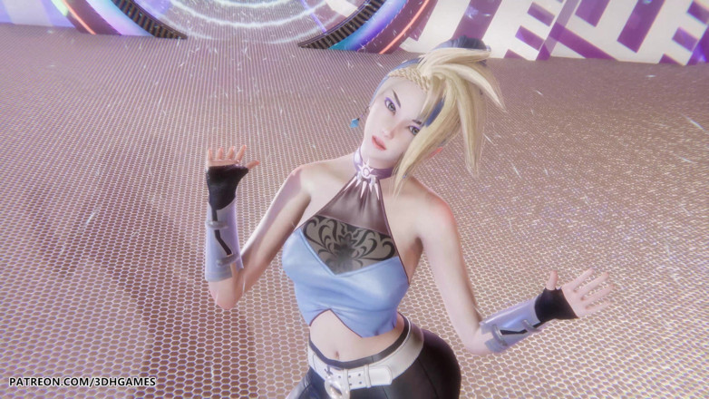 3D-Hentai Games: Aespa - ละคร - Akali เซ็กซี่เปลื้องผ้า