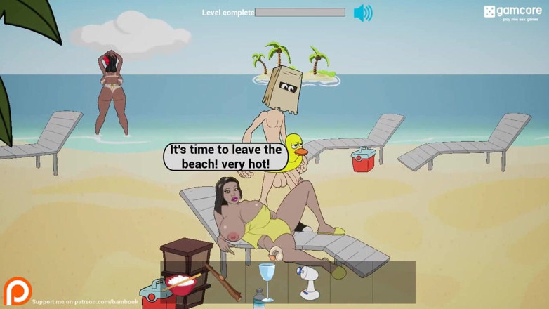 Dirty GamesXxX: Fuckerman: playa nudista y chicas sexy con enormes tetas, ep. 12