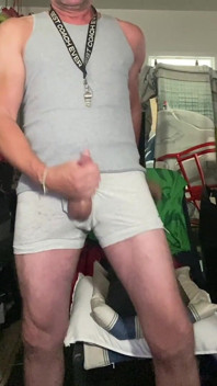 Jockdad87 Is Geil in Grijs Ondergoed