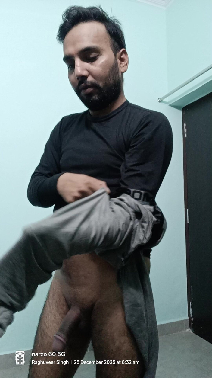 Rajasthani-old-lover: Indischer desi-mann genießt Dusche und masturbationsshow mit nachbars polizisten