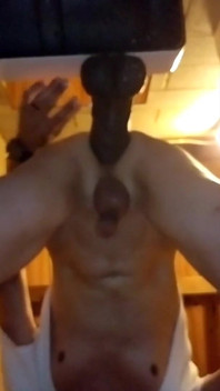 Riding Big Dildos in the Bathroom