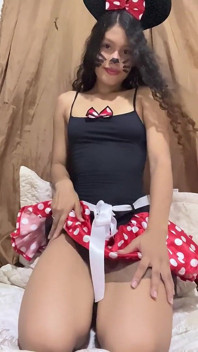 Little Minnie Mouse Got Very Horny This Halloween Night.