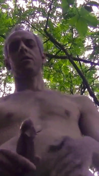 Nice and Long Cumshot, Shirtless, in a Public Forest