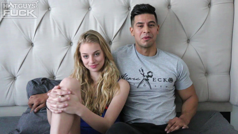 Hot Guys Fuck: Mega Latino Model Jock Fucks His First American Blonde