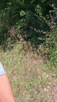 Sexy Teen Goes to Forest to Strip and Play with Herself
