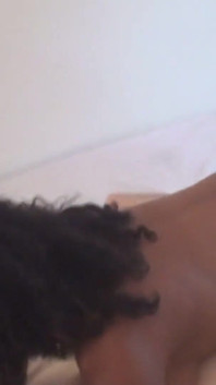 Maria The Black Amateur supports her sexy ass down to a white lover's tongue