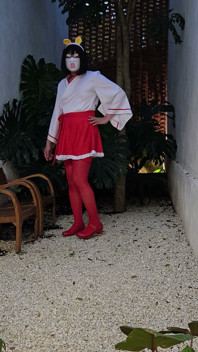 Sluty Miko Sissy Kanisa Part 2: Outdoor Walk in a Rock Garden Showing Her Sexy Legs Under Red Stocking and High Heel Shoes