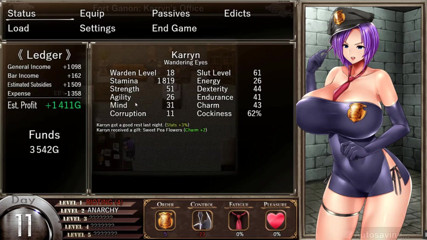 Cumming Gaming: Karryn's prison silent walk though ep.5 เธอเสียตูดพรหมจารีในบาร์