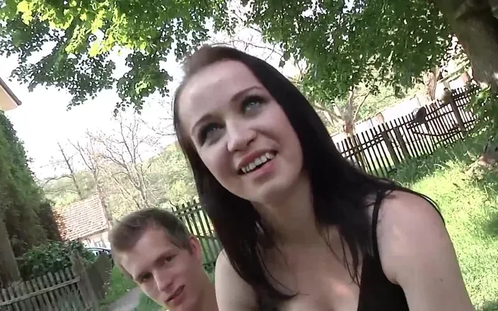 Muschi movie official: Cute and Slutty Brunette Outdoor Banged in a Threesome