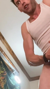 Jerk off Camera on Floor Facing off Captain Stance Big Bust