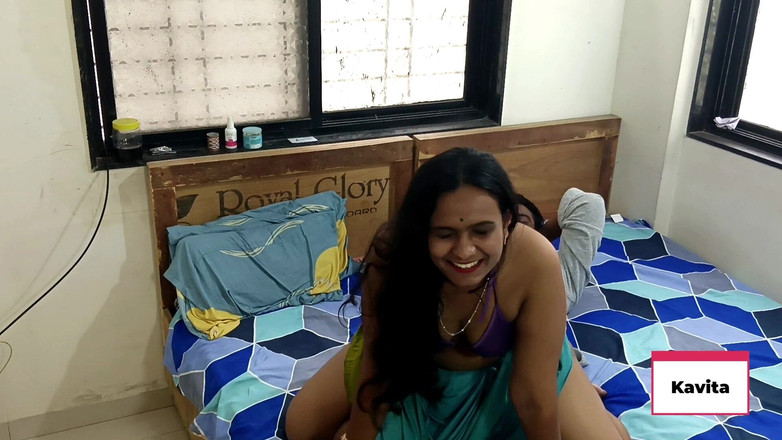 Dipak_kalal: Desi India Kavita buatan sendiri sebenar menunggang batang pada saree