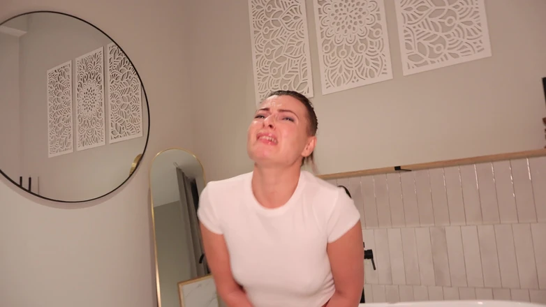 Laura Dee: Cute Girl in White Panties Can't Hold Her Pee Anymore...