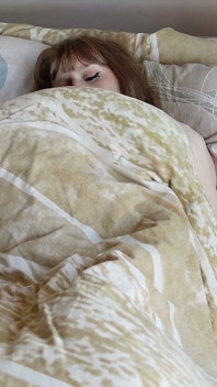 Masturbation on the Bed in the Morning