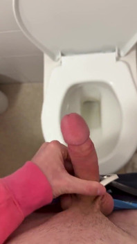 Horny Twink Caught Stroking in the Bathroom!