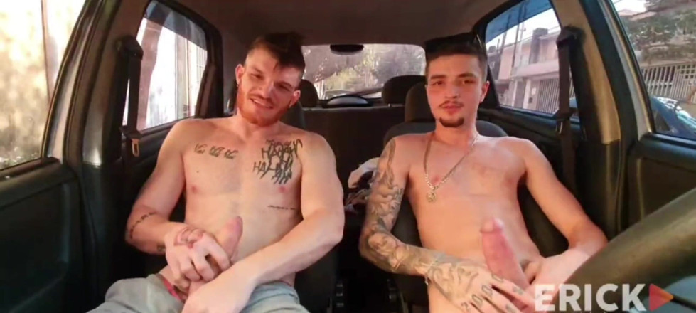 ErickDiazSp: Erick Diaz and Carmona Masturbating Inside the Car in Downtown...