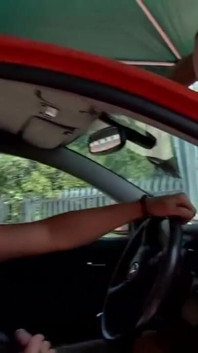 Busty babe Phoebe Ryan fucked outdoor by the car from her big cock dude