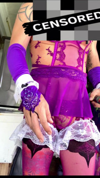 Gorgeous TS Femboy Teen Horny Outside Lingerie Panties