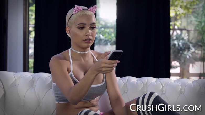 Crush Girls: Crush Girls - Honey Gold catches her stepsister Aaliyah Hadid masturbating