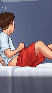 MILF Landlady Caught Him Jerking off to Her Panties, MILF Caught Him Sniffing Her Panties - Summertime Saga 07