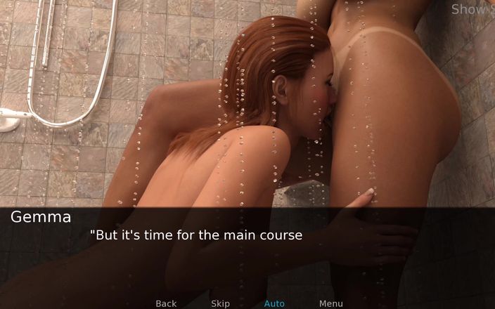 Johannes Gaming: 项目热辣人妻：2位女士在淋浴时互相玩耍。