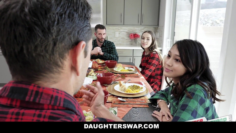 Swappz: Cute Asian teen fucks her best friend`s Stepdad on thanksgiving