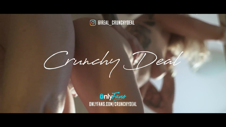 Crunchy deal: tattooed blonde rides my big dick and cums bad