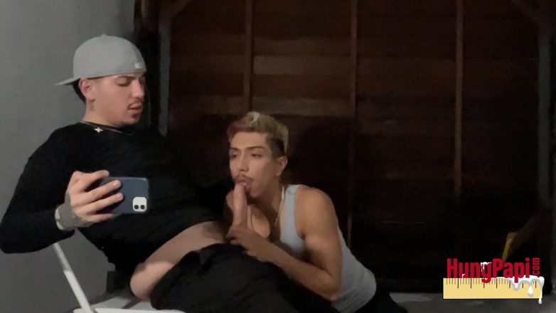 Hung Papi: Homo Cholo zuigt pik van bende misdadigers