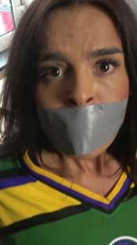 Latina in: Hockey Team Member Taped up to a Chair and Tape Gagged! (4k)