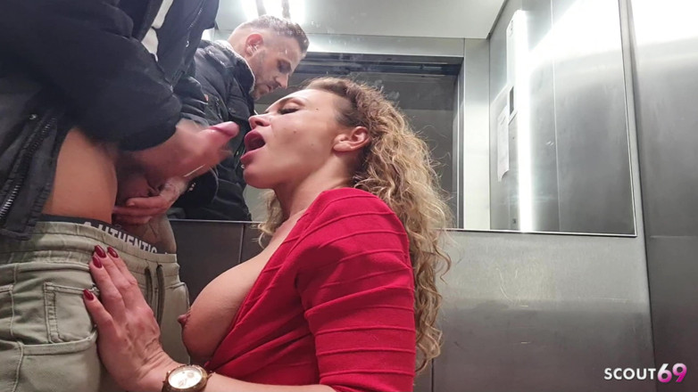 Scout69: German Nymphomaniac MILF Get Risky Fuck by Stranger in Elevator