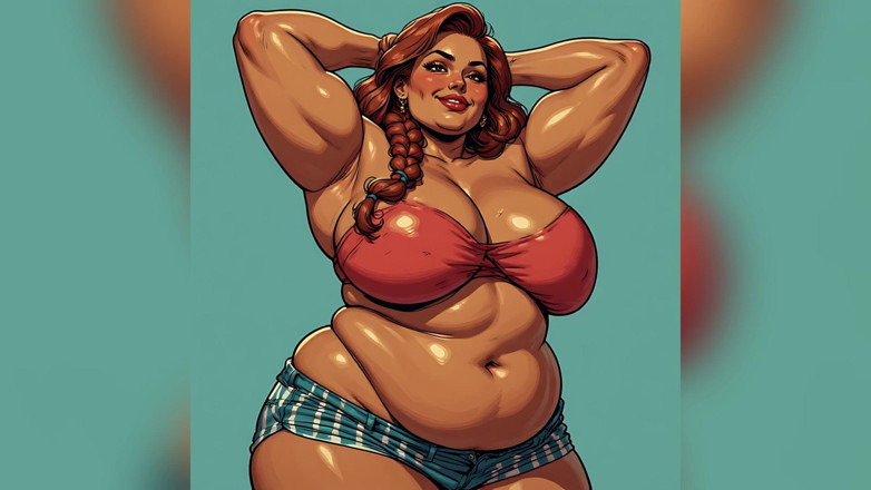 AI Porn: Velké kozy bbw umění