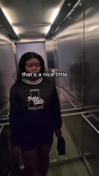 Shy Girl Gets Convinced in Elevator to Swallow a Stranger's Cum