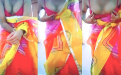 Indian Gay Bottom Crossdresser in Rainbow Saree Making Pride for Lgbtq Real Hard XXX Sex