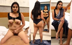 Tante cantik india dientot gaya doggy dengan kain sosis